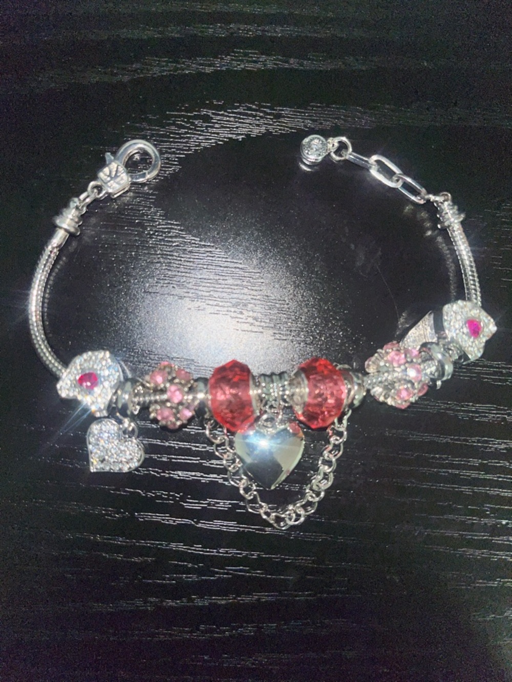 Heart & Cherry Charm Bracelet - Silver Or Gold winner choice - Picture 2 of 13